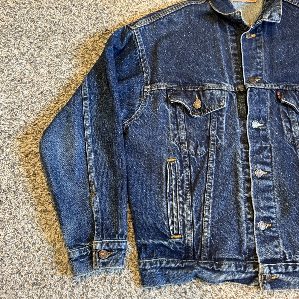 Vintage 80s Levis 70507 0229 Galactic Denim Jean Trucker Jacket Mens Medium - Picture 2 of 8
